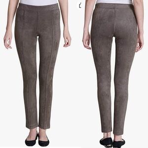 Andrew Marc Chocolate Brown Super Soft Stretch Faux Suede Pull on Pants Size XL